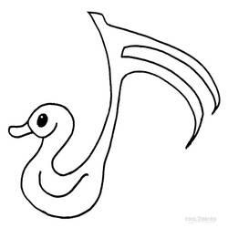 Coloring pages: Musical Notes - Free Printable Coloring Pages