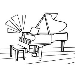 Coloring page: Piano (Music) #173526 - Free Printable Coloring Pages