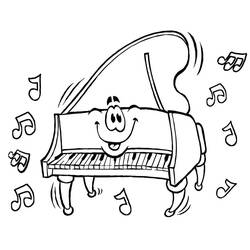 Coloring pages: Piano - Free Printable Coloring Pages