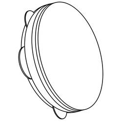 Coloring pages: Tambourine - Free Printable Coloring Pages