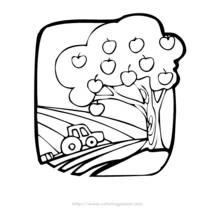 Apple tree (Nature and Seasons) coloring page #163750 to print and color