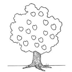 Apple tree (Nature and Seasons) coloring page #163805 to print and color