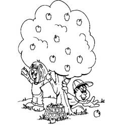 Apple tree (Nature and Seasons) coloring page #163856 to print and color
