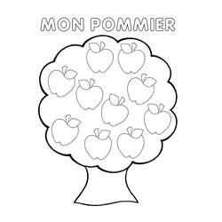 Apple tree (Nature and Seasons) coloring page #174066 to print and color