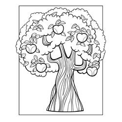 Apple tree (Nature and Seasons) coloring page #174077 to print and color