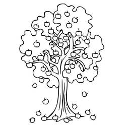 Apple tree (Nature and Seasons) coloring page #174078 to print and color