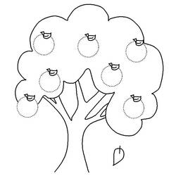 Apple tree (Nature and Seasons) coloring page #174082 to print and color