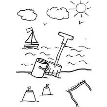 Beach (Nature and Seasons) coloring page #159040 to print and color