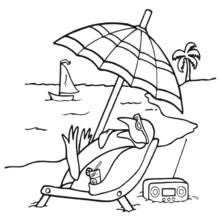 Beach (Nature and Seasons) coloring page #159073 to print and color