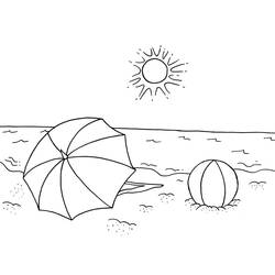 Beach (Nature and Seasons) coloring page #191862 to print and color