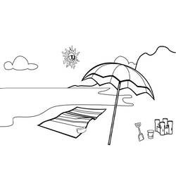 Beach (Nature and Seasons) coloring page #191863 to print and color