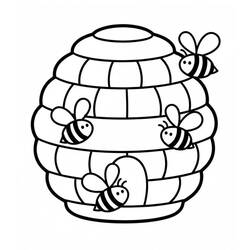 Beehive (Nature and Seasons) coloring page #221608 to print and color