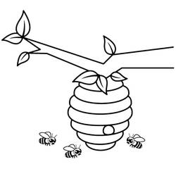 Beehive (Nature and Seasons) coloring page #221620 to print and color
