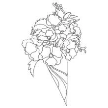 Bouquet of flowers (Nature and Seasons) coloring page #160878 to print and color