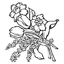 Bouquet of flowers (Nature and Seasons) coloring page #160882 to print and color