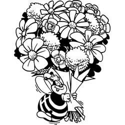 Bouquet of flowers (Nature and Seasons) coloring page #195626 to print and color