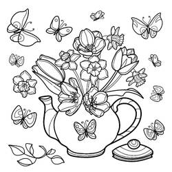 Bouquet of flowers (Nature and Seasons) coloring page #195628 to print and color