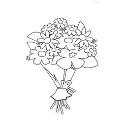 Bouquet of flowers (Nature and Seasons) coloring page #195640 to print and color
