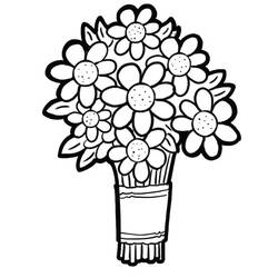 Bouquet of flowers (Nature and Seasons) coloring page #195646 to print and color