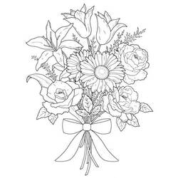Bouquet of flowers (Nature and Seasons) coloring page #195647 to print and color