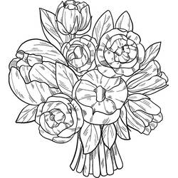 Bouquet of flowers (Nature and Seasons) coloring page #195648 to print and color