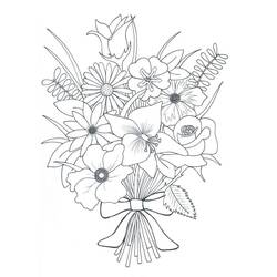 Bouquet of flowers (Nature and Seasons) coloring page #195649 to print and color