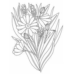 Bouquet of flowers (Nature and Seasons) coloring page #195653 to print and color