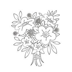 Bouquet of flowers (Nature and Seasons) coloring page #195656 to print and color