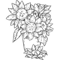 Bouquet of flowers (Nature and Seasons) coloring page #195661 to print and color