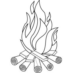 Coloring pages: Campfire - Free Printable Coloring Pages