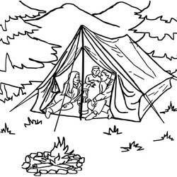 Coloring page: Camping (Nature and Seasons) #207411 - Free Printable Coloring Pages