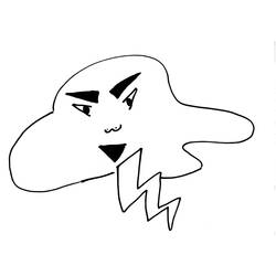 Coloring pages: Cloud and Storm - Free Printable Coloring Pages