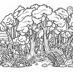 Forest (Nature and Seasons) coloring page #191229 to print and color