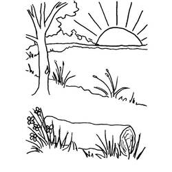 Lake (Nature and Seasons) coloring page #207340 to print and color