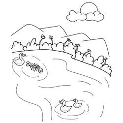 Lake (Nature and Seasons) coloring page #207343 to print and color