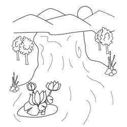 Lake (Nature and Seasons) coloring page #207351 to print and color