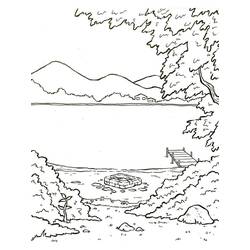 Coloring page: Lake (Nature and Seasons) #207354 - Free Printable Coloring Pages