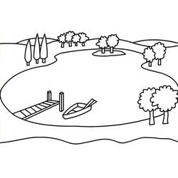 Coloring page: Lake (Nature and Seasons) #207358 - Free Printable Coloring Pages