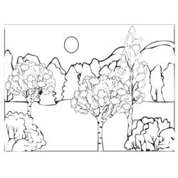 Landscape (Nature and Seasons) coloring page #165813 to print and color