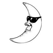 Coloring page: Moon (Nature and Seasons) #155595 - Free Printable Coloring Pages