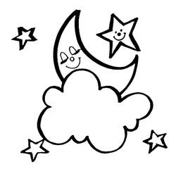 Moon (Nature and Seasons) coloring page #188733 to print and color