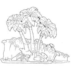 Palm tree (Nature and Seasons) coloring page #200691 to print and color