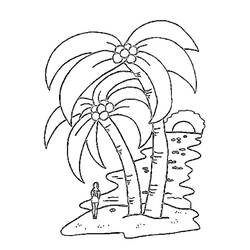 Palm tree (Nature and Seasons) coloring page #200693 to print and color
