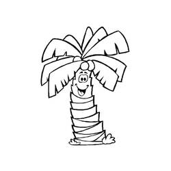 Palm tree (Nature and Seasons) coloring page #200698 to print and color