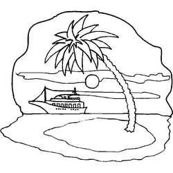 Palm tree (Nature and Seasons) coloring page #200699 to print and color
