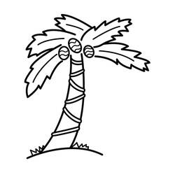 Palm tree (Nature and Seasons) coloring page #200701 to print and color