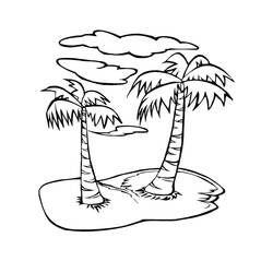 Palm tree (Nature and Seasons) coloring page #200715 to print and color