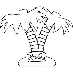 Palm tree (Nature and Seasons) coloring page #200719 to print and color