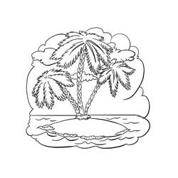 Palm tree (Nature and Seasons) coloring page #200723 to print and color
