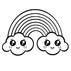 Rainbow (Nature and Seasons) coloring page #172370 to print and color